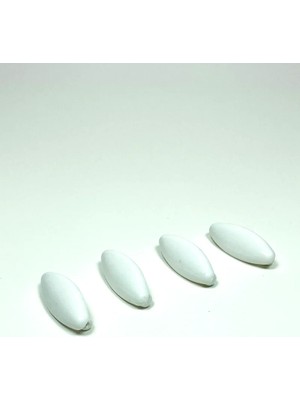 Teda 4 Adet Plastik Çengelli Eşarp ve Şal Iğnesi Beyaz 4 cm Teda Najmaddin