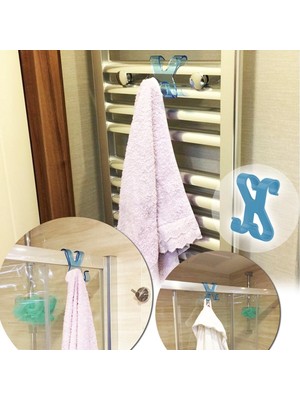 Hereveoyuncak Hang It Pratik Kolay Taşımabilir Havlupan 2 Kancalıı Banyo Askısı