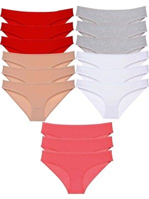 Teda 15 Adet Süper Eko Set Likralı Kadın Slip Külot 522 Teda Najmaddin