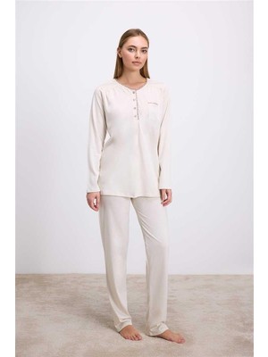 Beru Uzun Kollu T-Shirt Pantolon Pijama Takımı Beru Najmaddin