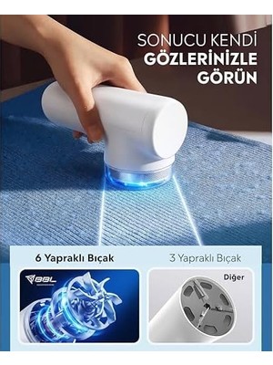 Duca Store M118 Dijital Göstergeli Şarjlı Tüy Toplayıcı & Kumaş Tüy Alma Makinesi – 6 Başlıklı Bıçak + 1 Yedek Bıçak, Type-C Şarjlı, 3 Kademeli Güç, Kazak, Koltuk ve Yatak Için