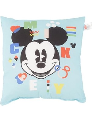 Duca Store Mickey Funny Lisanslı Karakter Baskılı Pamuk Kırlent, Çok Renkli, 40X40 cm