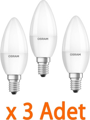 Duca Store LED Mum Ampul E14, 7,5W ile 60W Aydınlatma, 806 Lümen, 4000K Günışığı, 11,5 Cm, 3 Adet