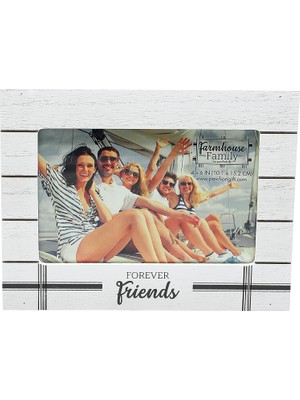 Duca Store - 10,16 cm x 15,24 cm Fotoğraf - Forever Friends - 19,05 cm x 15,24 cm Mdf Kendinden Ayakta Duran Resim Çerçevesi