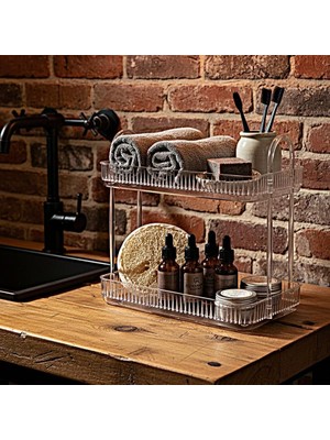 Duca Store Banyo Düzenleyici Organizer Banyo Rafı (Şeffaf)