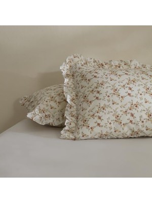 Duca Store Home Mizu Fırfırlı 2'li Yastık Kılıfı Offwhite