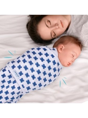 Duca Store Sevi Bebe Interlok Kundak ART-118 Mavi Çizgili