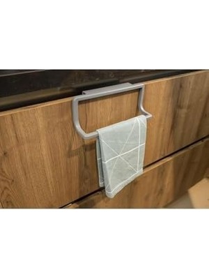 Duca Store Mutfak Banyo Havlu Askısı-Gri M-B30-07