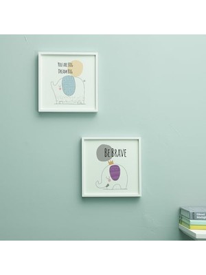 Duca Store Minimal Fil Tasarımlı Bebek Odası Çerçeve – 20X20 cm | Modern, Sevimli Duvar Dekoru