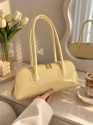 Victoria Valeria Rugan Görünümlü Uzun Saplı Kadın Omuz Çantası – Vintage Baget Model