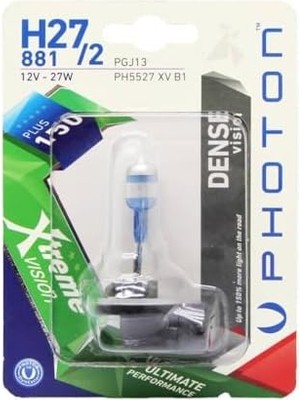Duca Store Ampul H27/2 12V 27W Xtreme Vision +%150 Fazla Işık (Tekli Blister) Pht PH5527 Xv B1