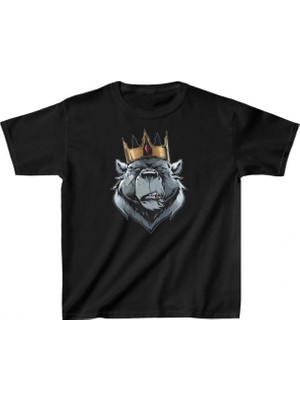 Hace Bazaar Baskılı T-Shirt - Siyah -