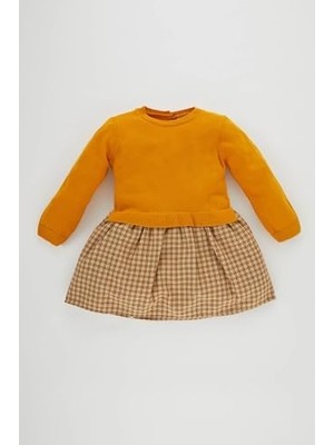 Duca Store Kız Bebek Kız Bebek Uzun Kollu Triko Elbise