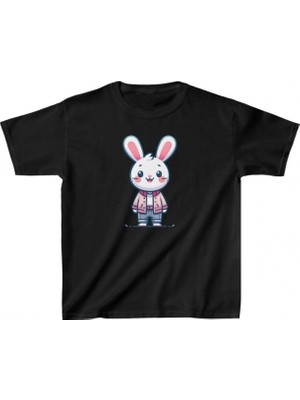 Hace Bazaar Baskılı T-Shirt - Siyah -