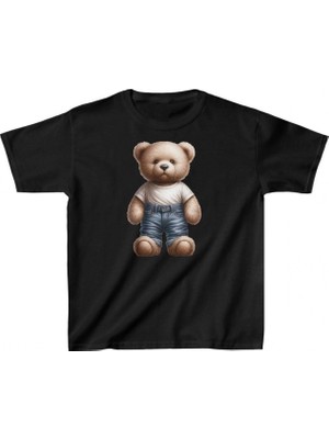 Hace Bazaar Baskılı T-Shirt - Siyah -