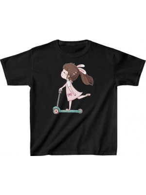 Hace Bazaar Baskılı T-Shirt - Siyah -