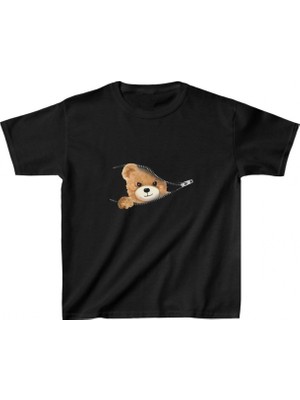 Hace Bazaar Baskılı T-Shirt - Siyah -