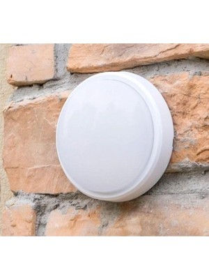 Duca Store Banyo Tavan Lambası Artos 20W Yuvarlak Beyaz Balkon Lambası 6400K Beyaz LED Işık Teras Duvar Lambası (Beyaz)