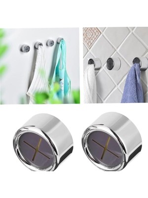 Duca Store Pratik Tak-Çıkar Havlu Askısı - Kendinden Yapışkanlı Delmesiz Montaj - Banyo ve Mutfak Için Krom Kaplama Havlu Tutucu