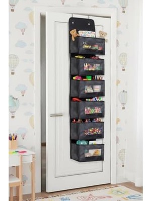 Duca Store 6 Katlı Kapı Arkası Asılabilir Pencereli Organizer | Çok Gözlü Düzenleyici, Çocuk Odası ve Banyo Organizeri, Askılı Saklama Ünitesi