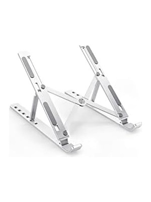 Duca Store Macbook Laptop Bilgisayar Standı Notebook Özel Yükseltici Stand Tablet Tutucu Ayarlı Metal Metal Stand