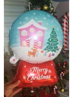 Duca Store Yılbaşı Ağacı Süsü, Yılbaşı Hediyeler Folyo Balon, Şekillendirilmiş Folyo Balon Figürleri, Parti Mazemeleri, Doğum Günü (Yuvarlak) 50-72 cm