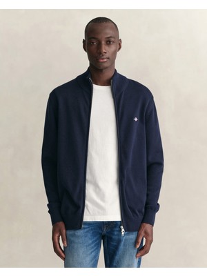 Gant Erkek Lacivert Regular Fit Fermuarlı Hırka 8030164.433