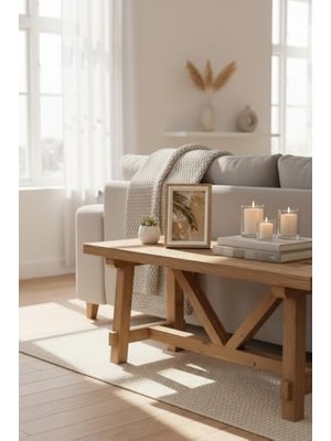 Duca Store Fotoğraf Çerçevesi Dekoratif Modern Tasarım Duvar ve Masaüstü Kullanıma Uygun Şık Resim Çerçevesi Ev Ofis Dekorasyon Çerçeve (Meşe Renk Derin)