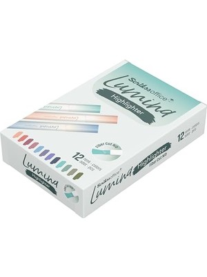 Duca Store Office Lumina Fosforlu Kalem Lotus Colour - 693U 12 Lik Amb