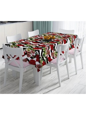 Rem Home Remhome Özel Tasarım Dijital Baskılı Leke Tutmaz Masa ÖRTÜSÜ-120X140 cm