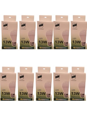 Duca Store 10'lu Uzlight 13W A60 E27 Duy 3000K Sarı Işık LED Ampul