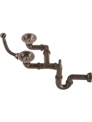 Teka S-730-KY Büyü Kafa 1,5 Göz Yuvarlak Taşmalı Evye Sifonu