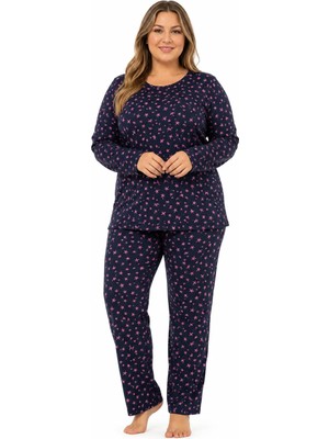Sleeproom Büyük Beden Mevsimlik Pointiel Yıldız Desen Pijama Takımı