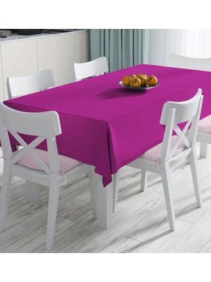 Rem Home Remhome Mor Renkli Özel Tasarım Dijital Baskılı Masa Örtüsü 90 x 90 cm