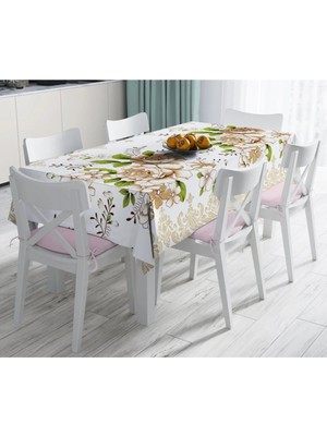 Rem Home Remhome Özel Tasarım Dijital Baskılı Leke Tutmaz Masa ÖRTÜSÜ-120X140 cm 90 x 90 cm