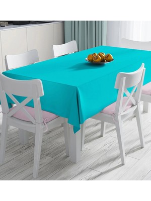 Rem Home Remhome Turkuaz Özel Tasarım Dijital Baskılı Masa Örtüsü 90 x 90 cm