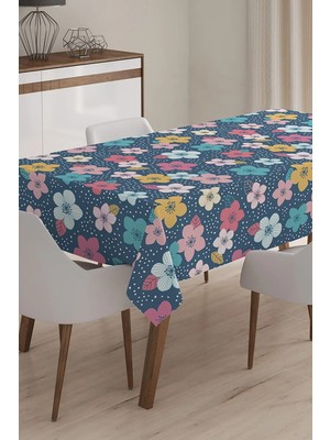 Rem Home Remhome Özel Tasarım 3D Dijital Baskılı Masa Örtüsü - 120 x 140 cm