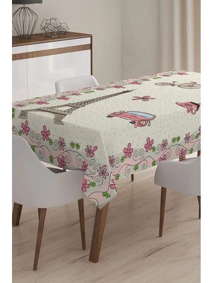 Rem Home Remhome Özel Tasarım 3D Dijital Baskılı Masa Örtüsü - 140 x 180 cm