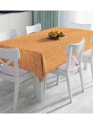 Rem Home Remhome Renkli Zemin Üzerinde Çiçek Desenli Dijital Baskılı Masa Örtüsü 90 x 90 cm