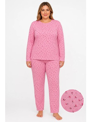 Sleeproom Büyük Beden Mevsimlik Pointiel Çiçek Desen Pijama Takımı