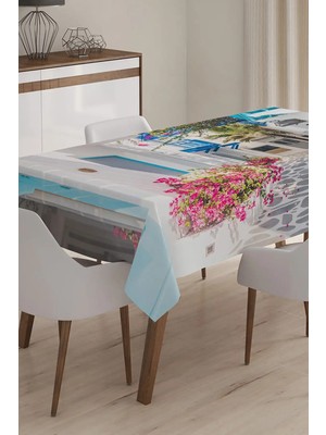 Rem Home Remhome Özel Tasarım 3D Dijital Baskılı Masa Örtüsü - 120 x 140 cm
