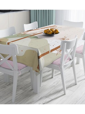 Rem Home Remhome Natura Boho Doğa Tasarımlı Dijital Baskılı Masa Örtüsü 90 x 90 cm