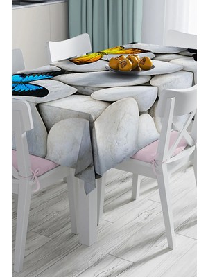 Rem Home Remhome Özel Tasarım 3D Dijital Baskılı Masa Örtüsü 90 x 90 cm