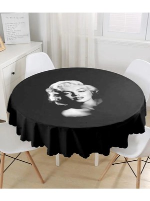 Rem Home Remhome Merlin Moro Resimli Dijital Baskılı Yuvarlak Masa Örtüsü - Çap 140 cm 140 x 140 cm