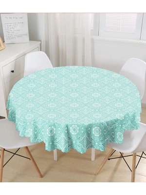 Rem Home Remhome Dijital Baskılı Yuvarlak Masa Örtüsü - Çap 140CM 140 x 140 cm