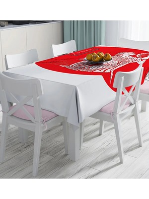 Rem Home Remhome Ağaç Dal Motifli Japan Kız Motifli Dijital Baskılı Masa Örtüsü 90 x 90 cm