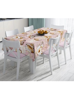 Rem Home Remhome Unisex Pembe Modern Leke Tutmaz Masa Örtüsü 140X260 cm