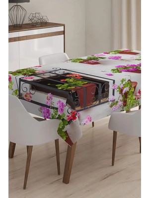 Rem Home Remhome Özel Tasarım 3D Dijital Baskılı Masa Örtüsü - 120 x 140 cm
