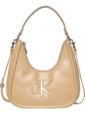 Calvin Klein Kadın Bold Ck Small Crescent Omuz Çantası