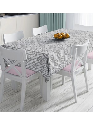 Rem Home Remhome Kot Zemin Temalı Çiçek Motifli Dijital Baskılı Masa Örtüsü 90 x 90 cm